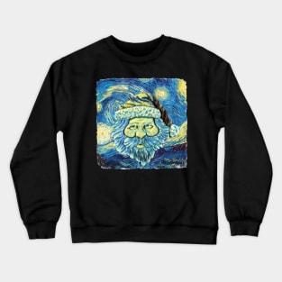 Santa Van Gogh Style Crewneck Sweatshirt